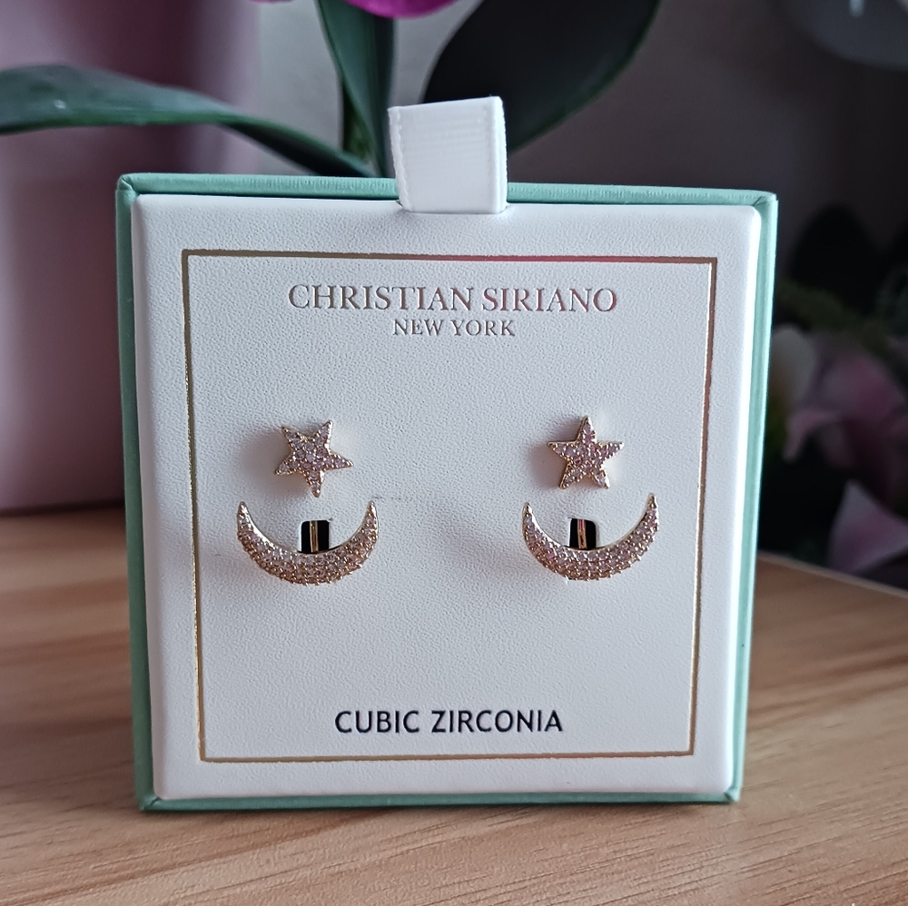 Christian Siriano Star and Moon Earrings